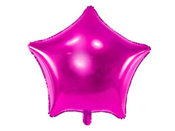 Foil balloon "STAR" fuchsia