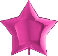 Star, fuchsia, metallic