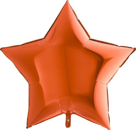Star, orange, metallic