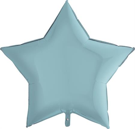 Star, pastel blue, metallic
