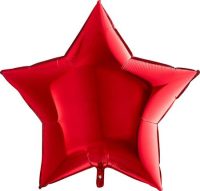 Star, red, metallic