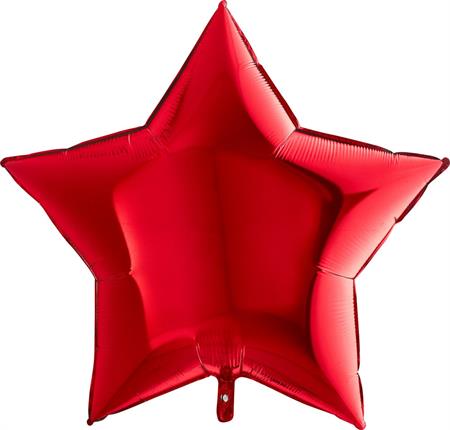Star, red, metallic