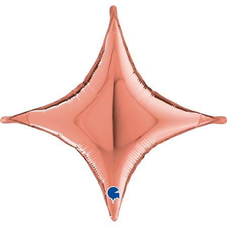 Star, pink-gold, filled with air