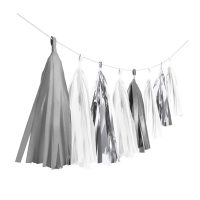 Garland Tassel (silver/gray/white)