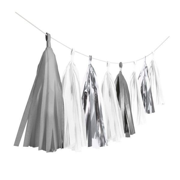Garland Tassel (silver/gray/white)