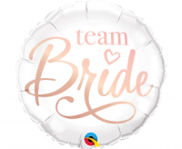 «Team Bride», valge, ümmargune