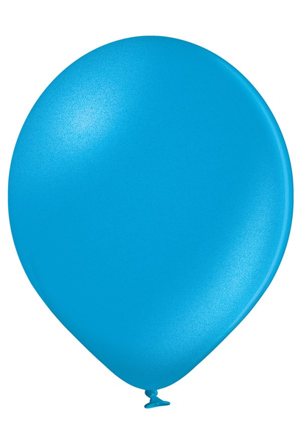 Latex balloon «cyan metallic»