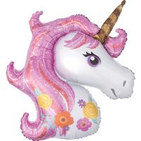 Foil balloon «UNICORN», pink