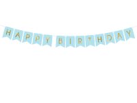 Banner "HAPPY BIRTHDAY" blue