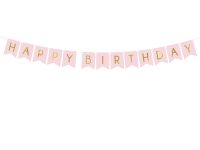 Banner "HAPPY BIRTHDAY" pink