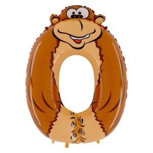 1 Year girl with a teddy bear «Happy Birthday», round