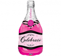 Bottle of champagne «Celebrate», pink
