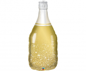 Foil balloon «CHAMPAGNE BOTTLE», golden