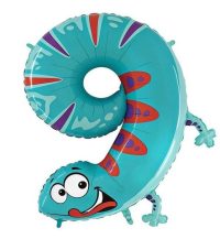 Foil balloon "NUMBER 9 GECKO"