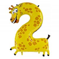 Foil balloon "NUMBER 2 GIRAFFE"