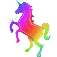 Foil balloon «UNICORN», colorful, holographic