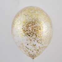 Läbipaistev õhupall konfettidega «kuldne puru»