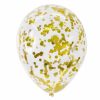 kuldne-ummargune Crystal clear with confetti "gold circles"