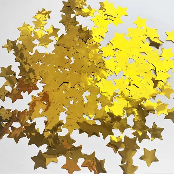 kuldsed-tahed Läbipaistev konfettidega "kuldsed tähed"