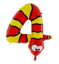 Foil balloon "NUMBER 4 SNAKE"