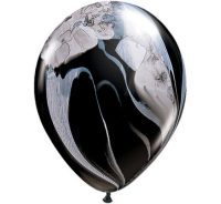 Latex balloon «black-white agate»
