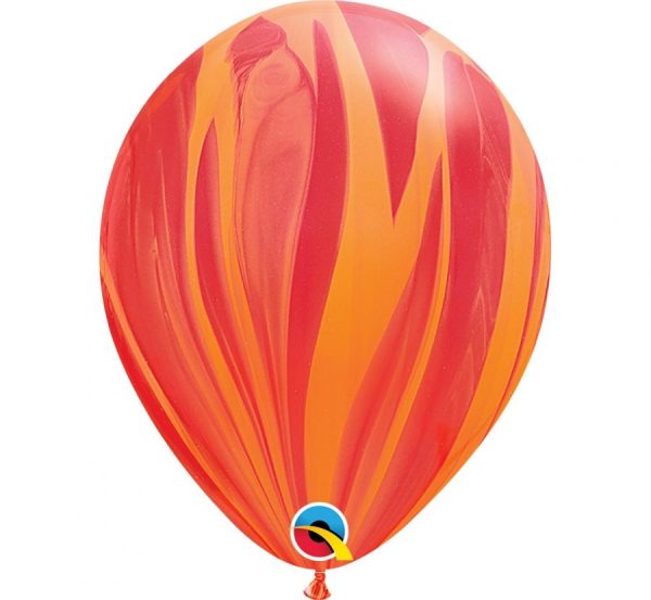 marmor-oranz-kollane Latex balloon «orange-red agate»