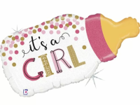 Foil balloon baby bottle "IT'S A GIRL"