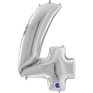 Фольгированный шар "ЦИФРА 3" розово-золотой блестящий