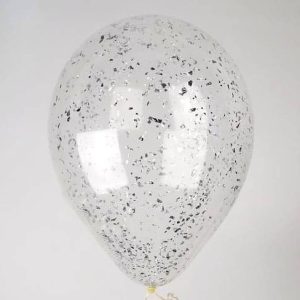 Crystal clear with confetti "gold circles"