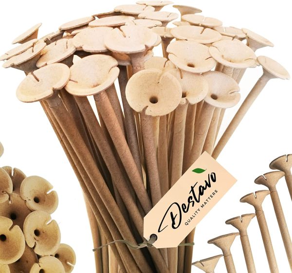 "PAPER BALLOON STICKS WITH CUPS" 100 psc