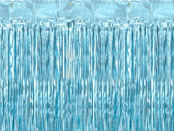 Party curtains, light blue
