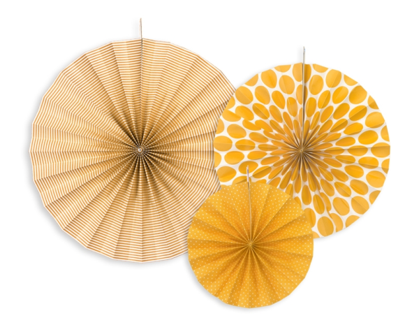 Rosettes, made of paper, orange