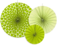 Rosettes, made of paper, green