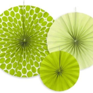 Rosettes, made of paper, green