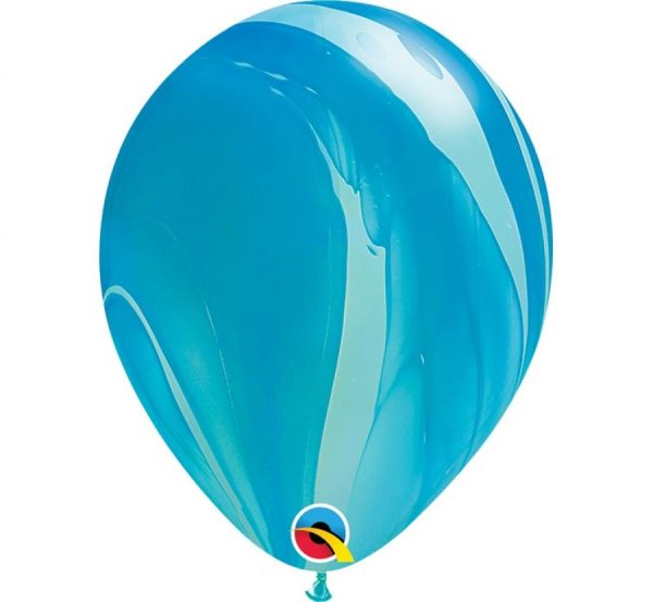 Latex balloon «blue rainbow agate»