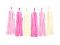 Tassel garland, pink mix