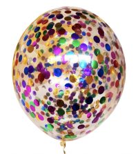 Crystal clear with confetti "multicolor circles"