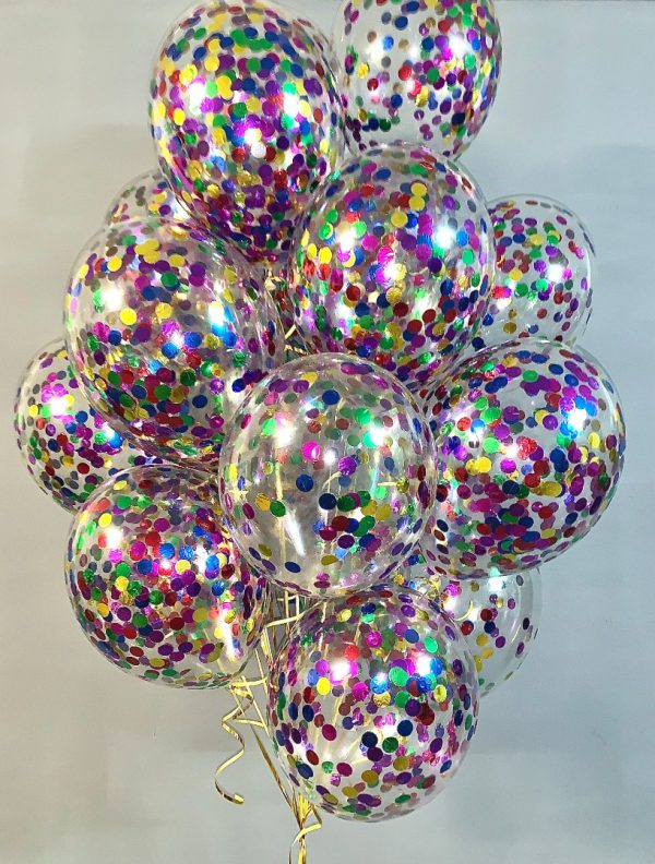 Läbipaistev konfettidega "värvilised täpid"