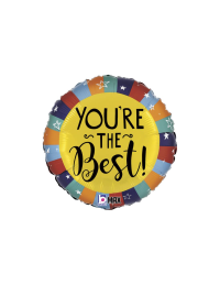 Foil balloon "YOU'RE THE BEST!", round